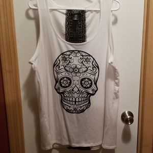 Sugar skull tank top sz 2xl